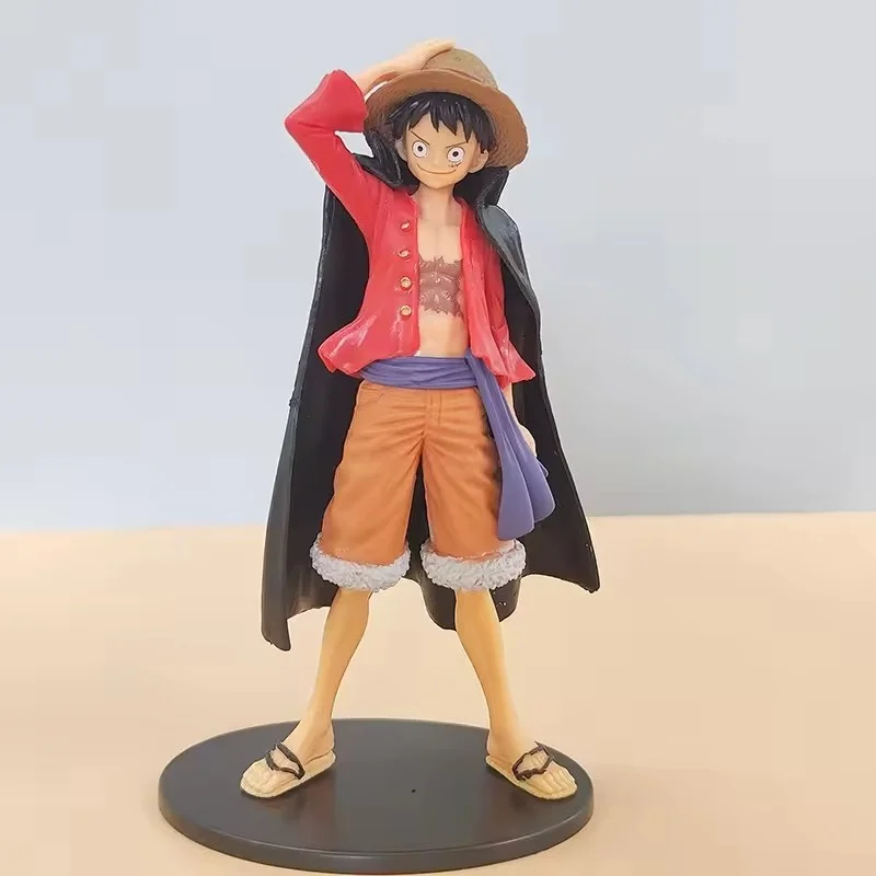 

17CM animation peripheral pirate voyage king and country straw hat running Luffy model PCV ornament box modeling