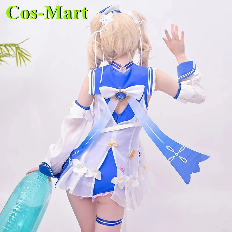 Cos-Mart Game Genshin Impact Barbara Swimsuit Cosplay Costume Sweet Cute Bikini Activity Party Role Play Clothing High Quality