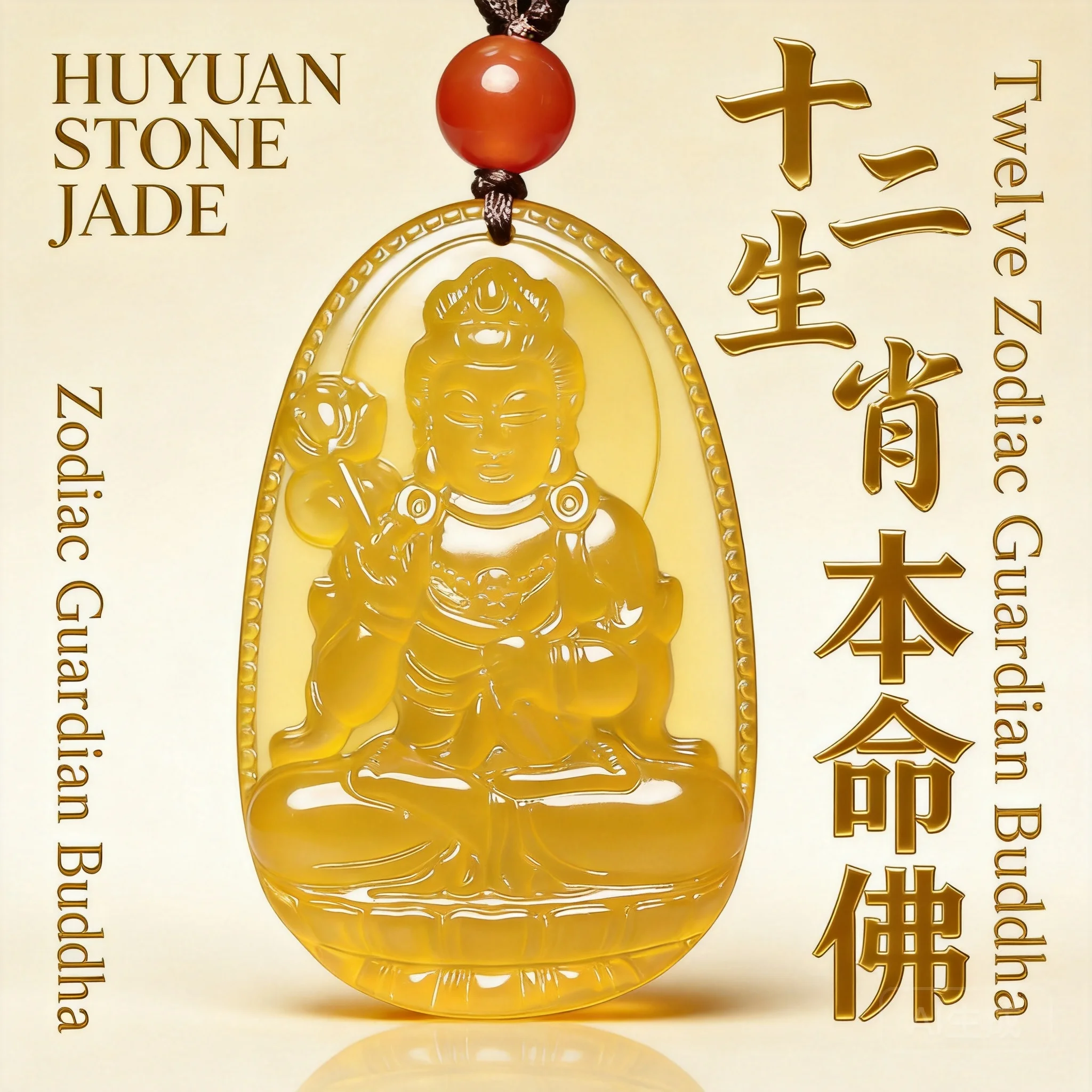 Chinese Style Natural Chalcedony Agate Patron Buddha Pendant Chinese Zodiac Feng Shui Lucky Blessing Wealth Attracting Good Fort