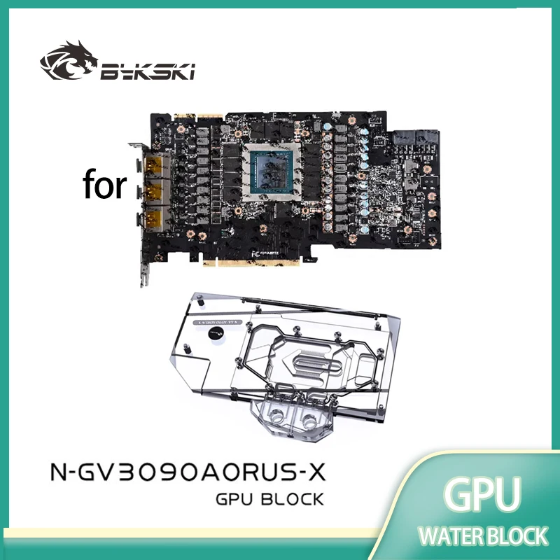 

Bykski Water Block Use for GIGABYTE Arous RTX 3090 MASTER /3080 MASTER GPU Card 0.3mm Jet Micro-waterway N-GV3090AORUS-X