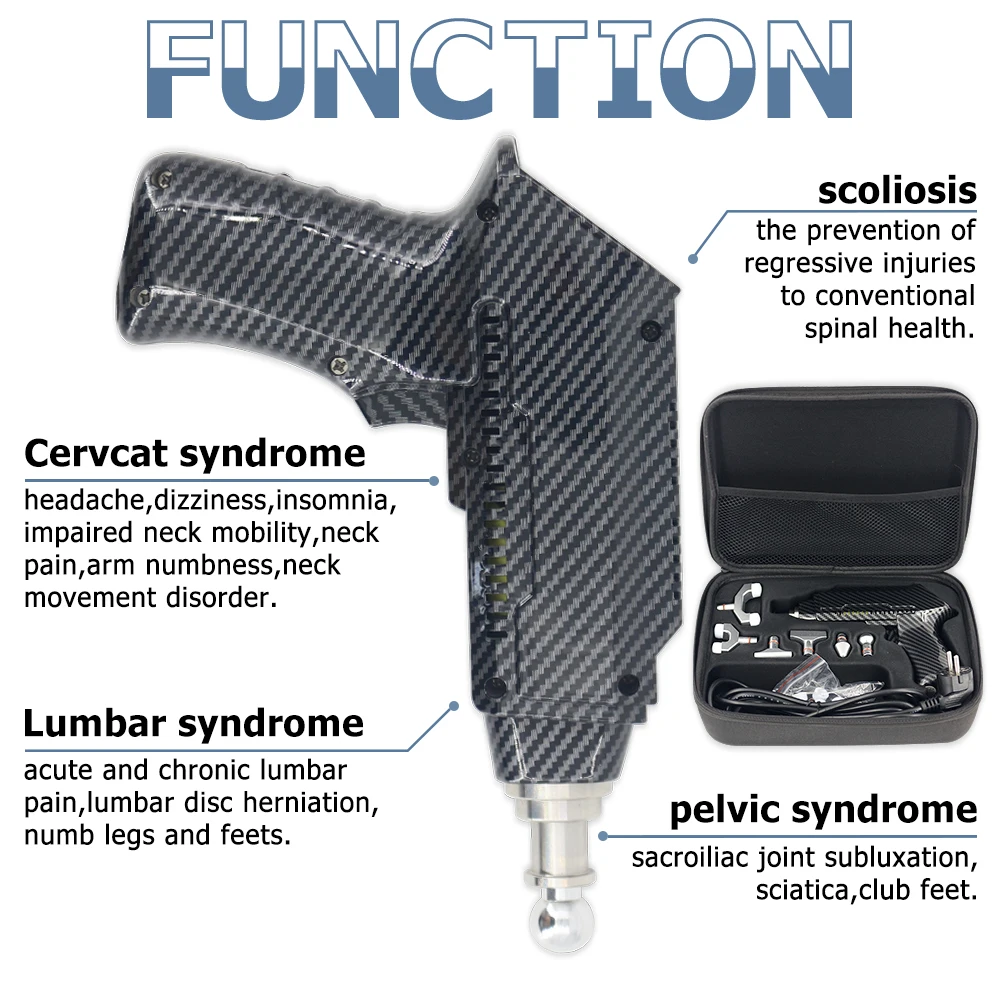 أدوات تعديل العلاج بتقويم العمود الفقري مدلك الجسم تفعيل العلاج تصحيح العمود الفقري 600N العلاج الطبيعي بندقية كهربائية