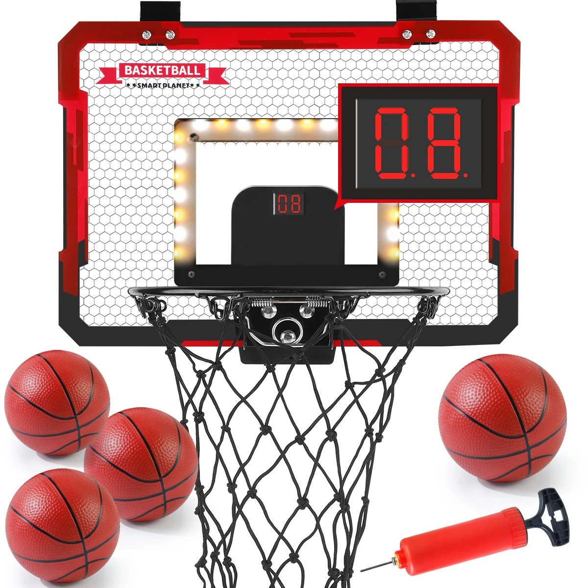 Indoor-Basketballkorb für Kinder, Dunkbarer Mini-Basketballkorb für die Tür, Geschenkspielzeug für Jugendliche, Halloween-/Weihnachts-/Erntedankfest-Geschenke – Detail 1