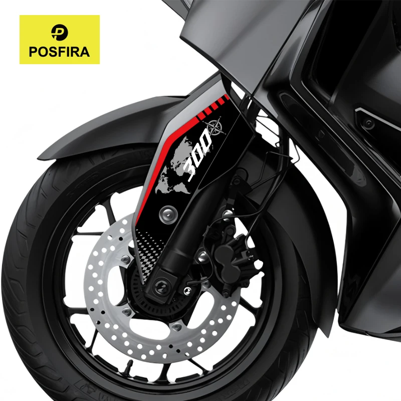 POSFIRA Motorcycle Front Fender Sticker Vinyl Decals for Yamaha Xmax 300 X Max Xmax300 Tech Max 2026 2025 2024 2023 Accessories