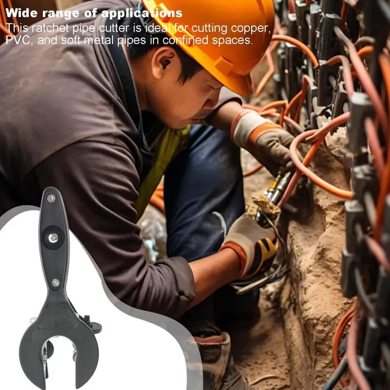 

Copper Tubing Cutter Close Quarters Tubing Cutter Ratcheting Pipe Cutter Compact Tube Cutter 2 In 1 Cutting Tool For Home Repair