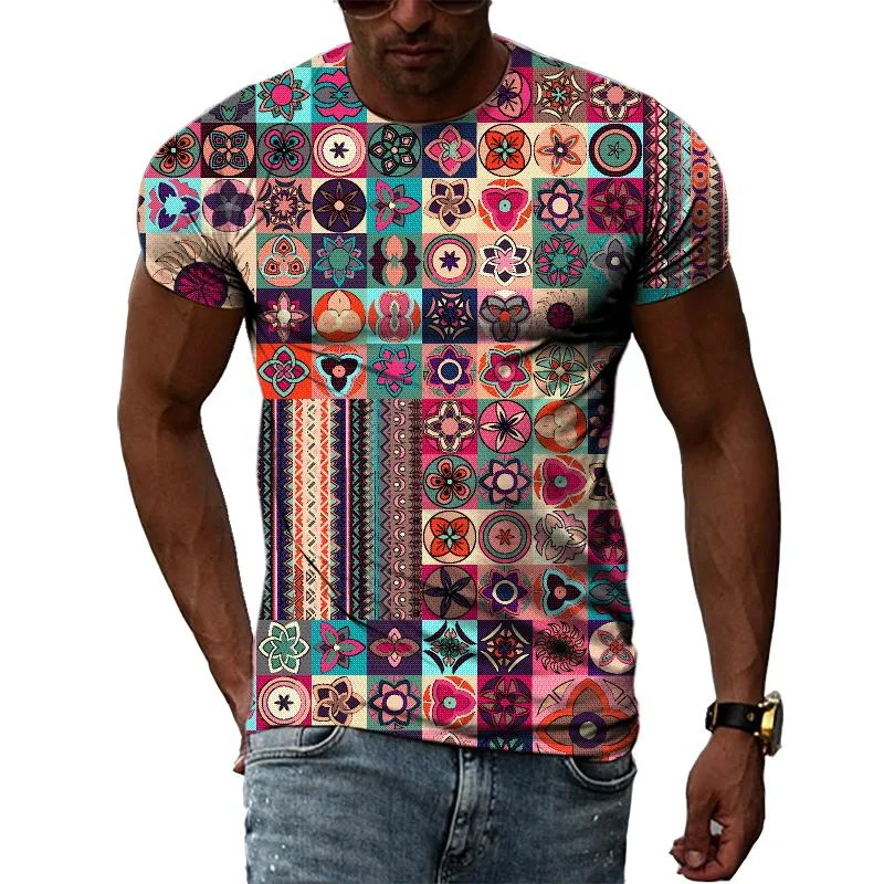 New Hip-hop Streetwear T Shirt For Men Summer Fashion 3D Printed Striped Short Sleeve Fitness Ready Stock Casual Oversized Tees