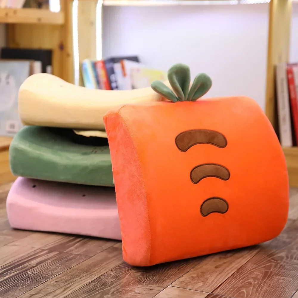 Soft Memory Foam Fruit Lumbar Pillow Carrot Strawberry Pineapple Cactus Creative Cushion plush doll girl Children toys gift