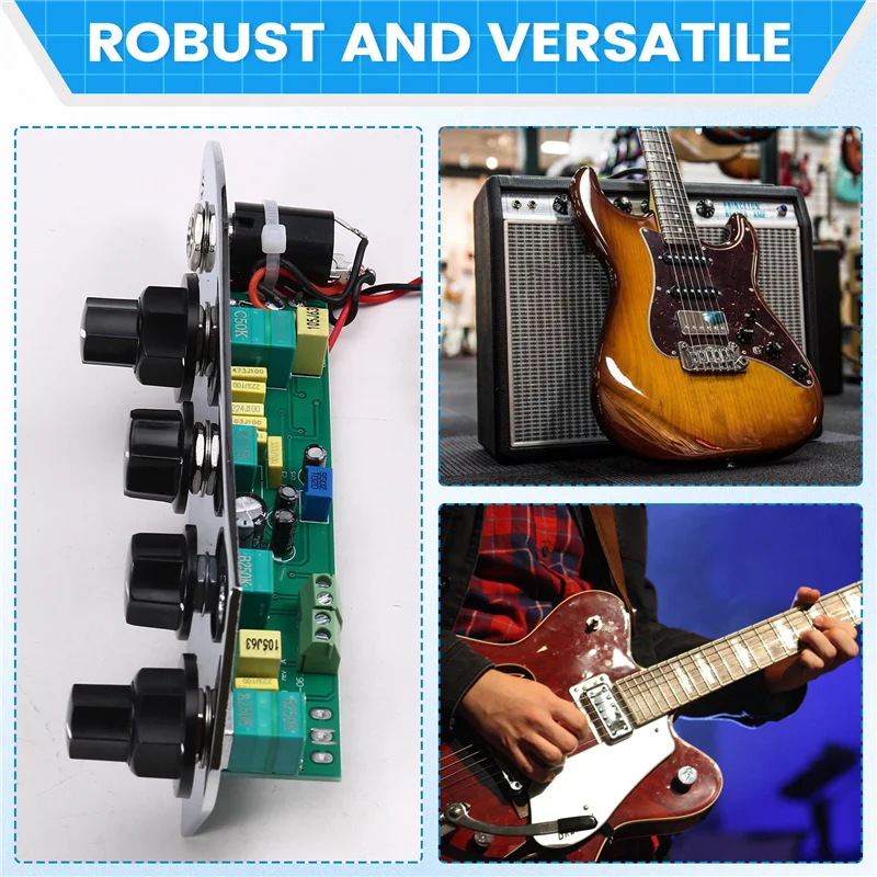 ABUS-กีตาร์เบสควบคุมแผ่นควบคุมกีต้าไฟฟ้า Pre Wired แผ่นควบคุมอุปกรณ์สวิทช์แบบมีสายเครื่องมือ