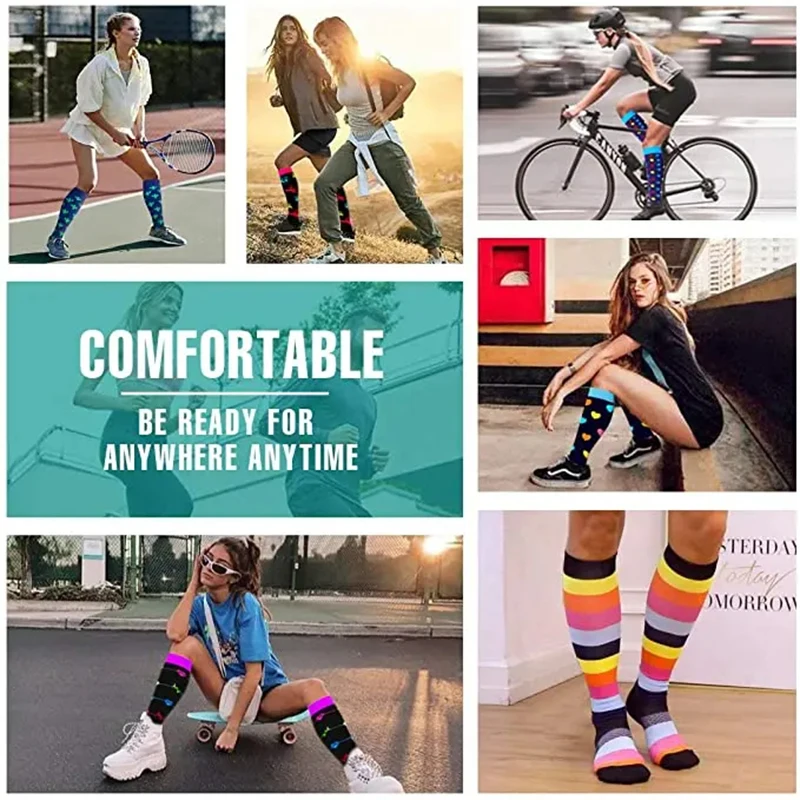 Compression Stockings Medical Varicose Veins Pain Relief Diabetes Knee Tight Stockings Outdoor Marathon Football Cycling Socks