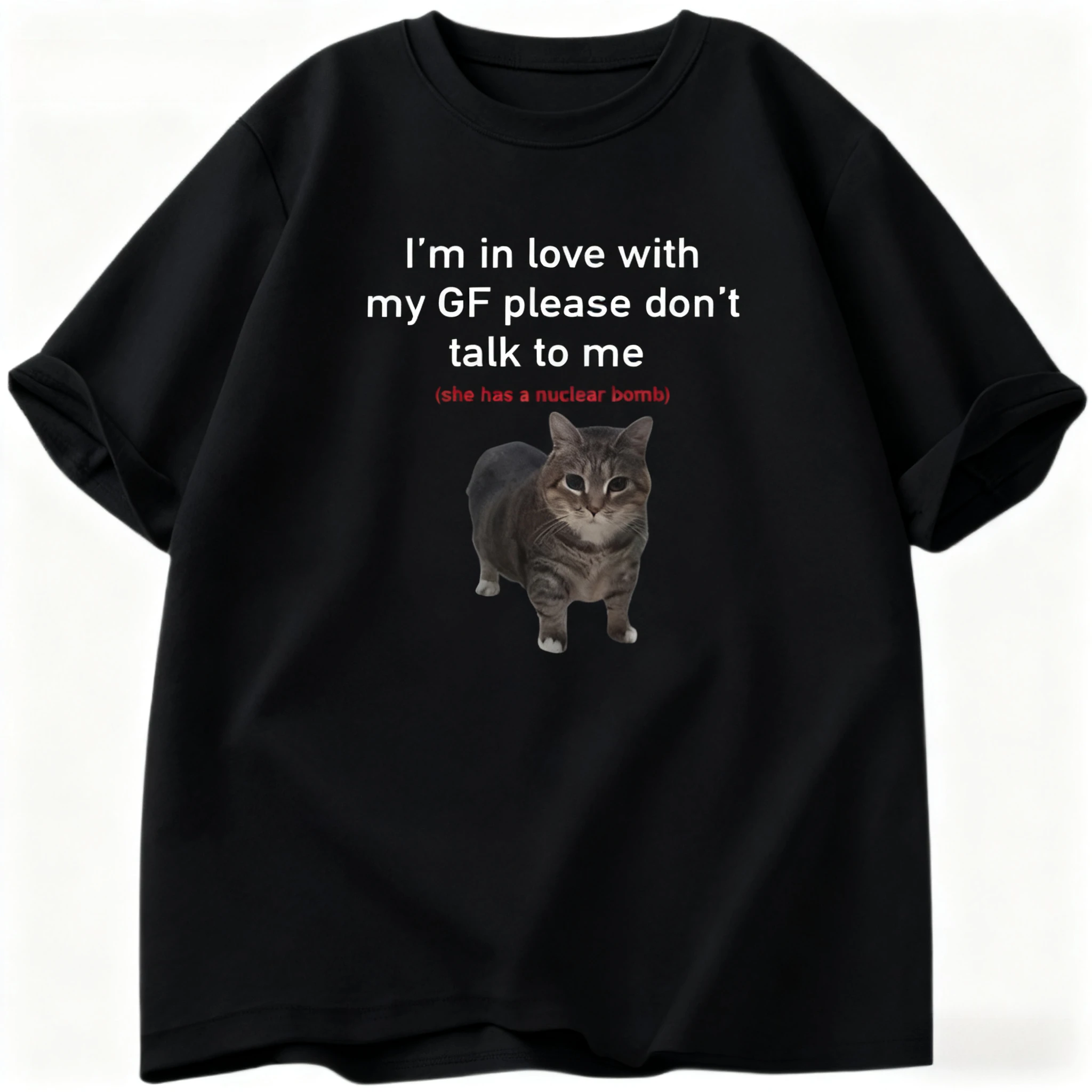 لقد سقطت في الحب مع صديقتي مضحك القط تي شيرت صديقها زوجين القطن تيز الترفيه قصيرة الأكمام الرياضة س طوق تي شيرت