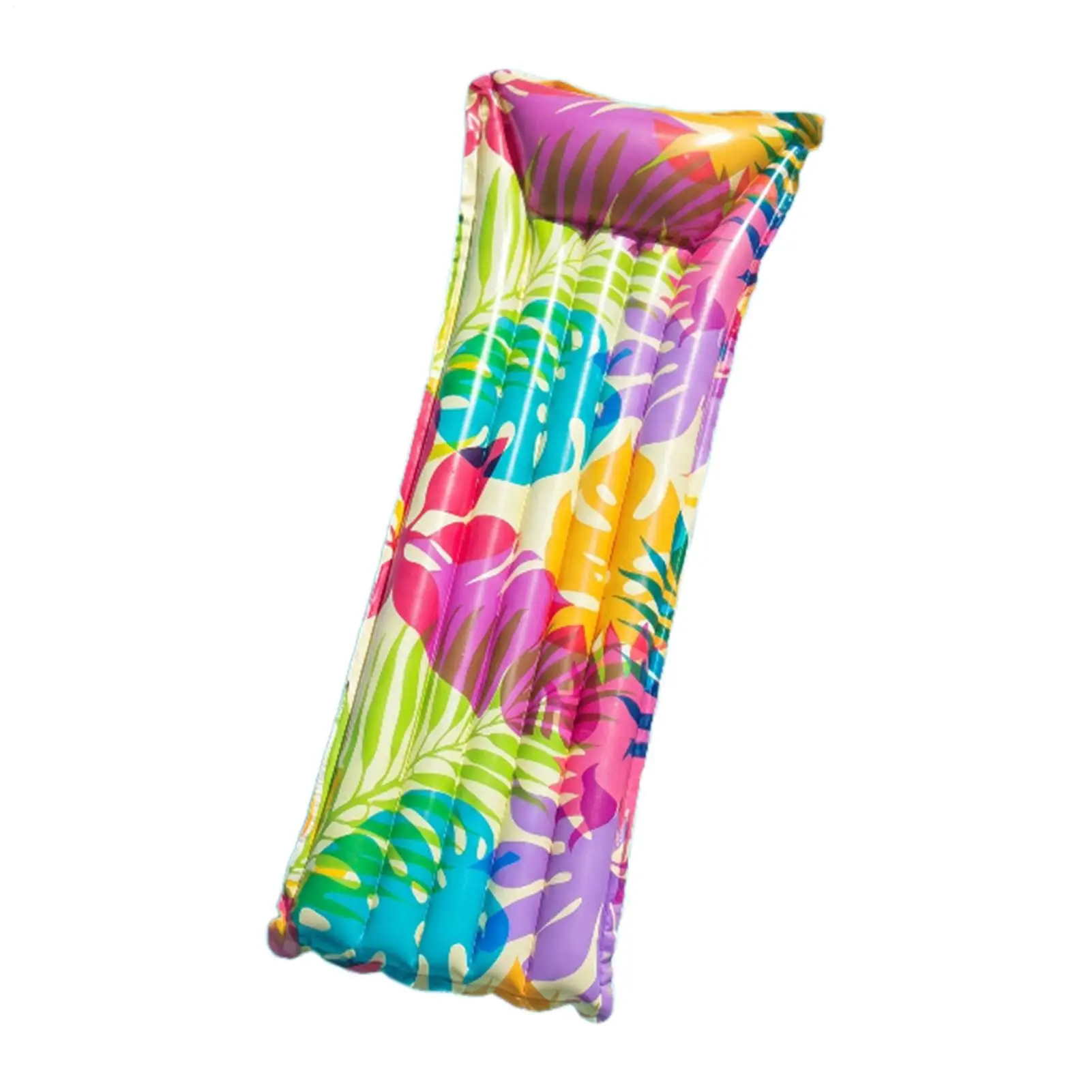 

Pool Rafts 177x62cm Leaf Print Ergonomic Support Adult Blow Up Lounge Raft For Lake Beach River Sea Water Park Vacation Party