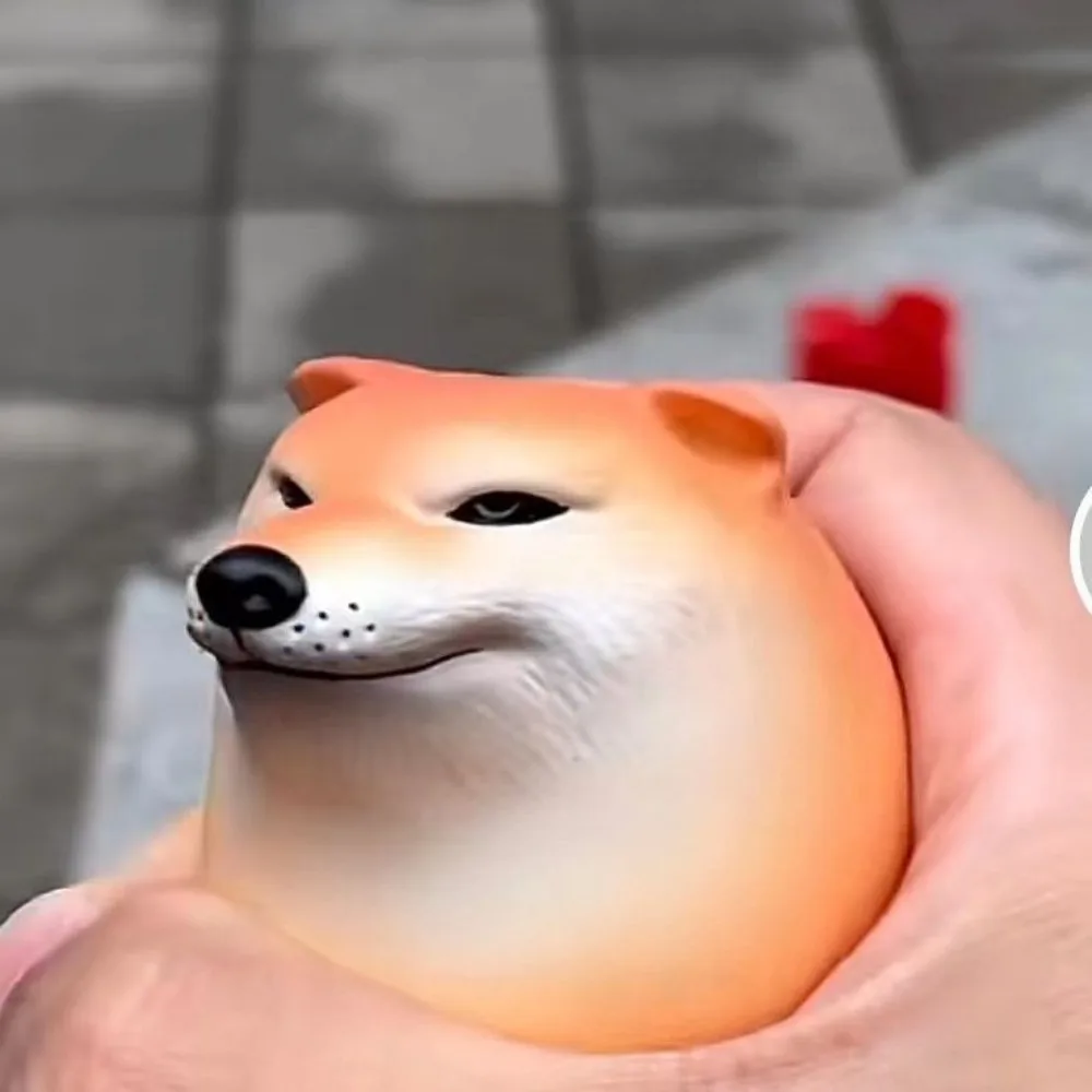 Creative Shibako Dog Egg Squeeze Fidget Toy Realistic Shape Shiba Inu Stress Relief Toy PU Slow Rebound Desk Decor
