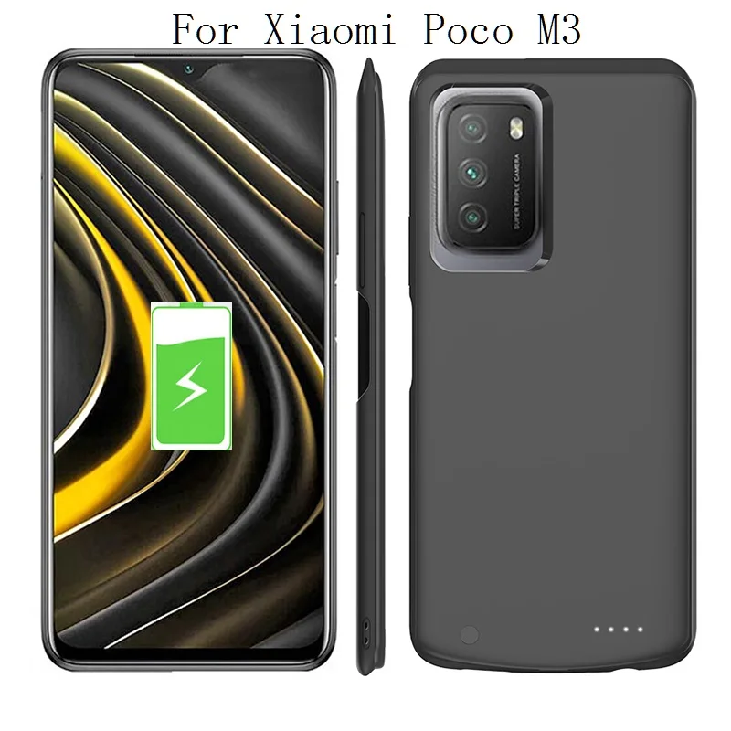 6800Mah Power Case For Xiaomi Poco M2 M3 M4 X4 Pro 5G Poco F2 Pro F3 X2 Poco X3 GT Power Bank Phone Cover Battery Charger Case