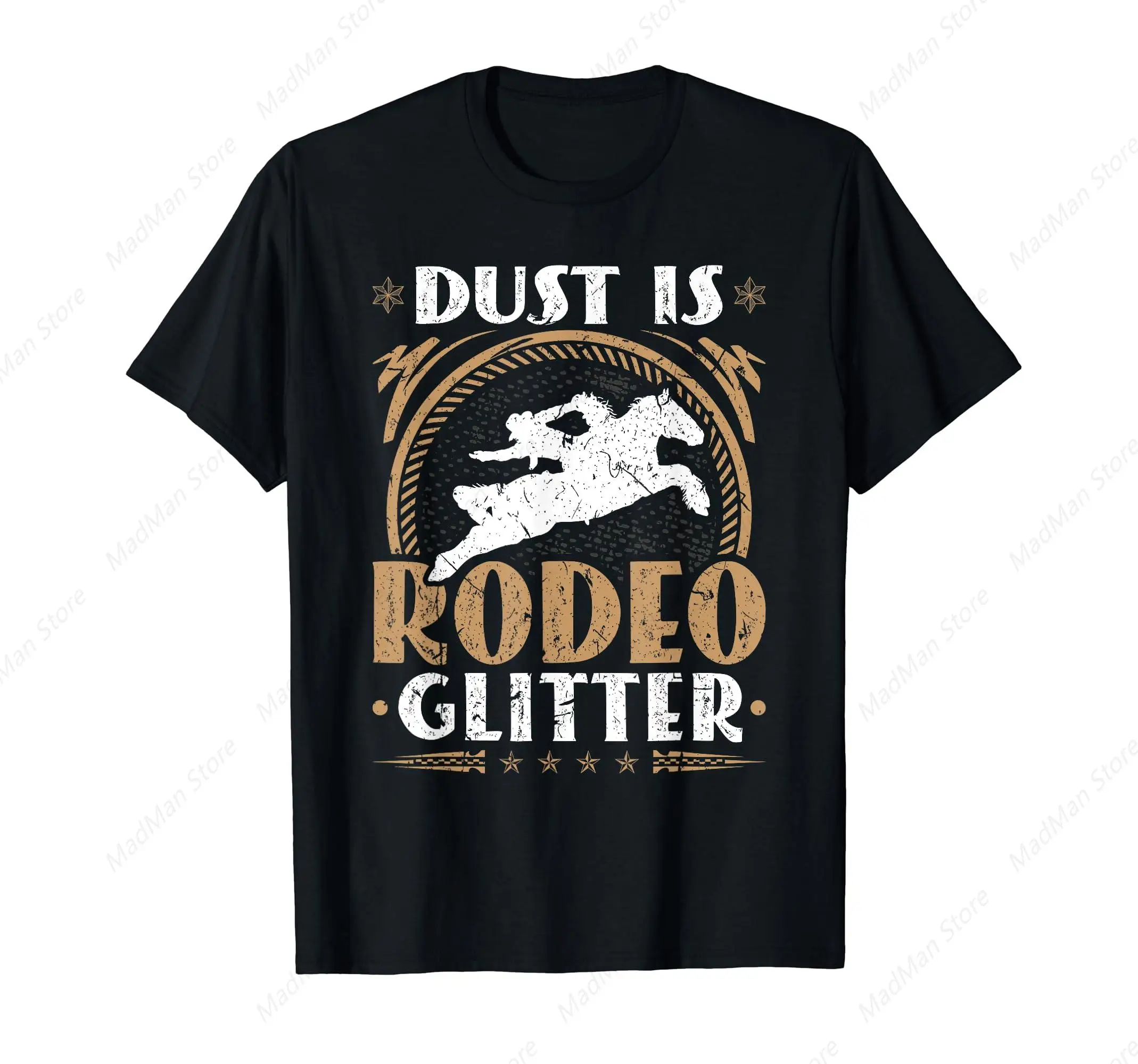 Rodeo Quote Bronc Riding Cowboy Bucking Horse Western Rodeo T-Shirt for Men Women Cotton Top Tee Fashion Casual Short Sleeves