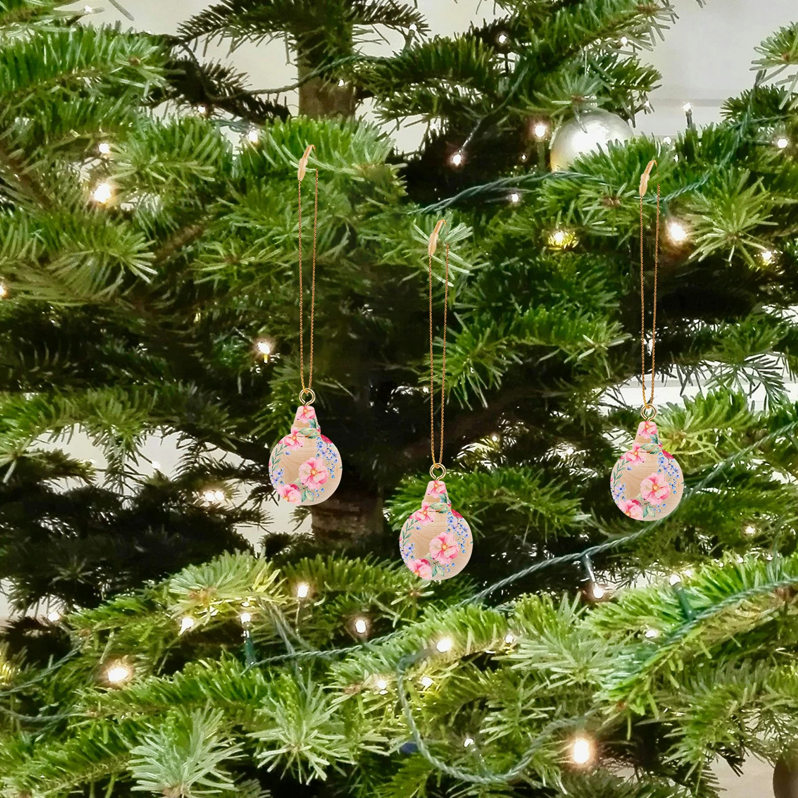 

10Pcs Wooden Christmas Ornaments Unfinished DIY Blank Wood Crafts Xmas Decorations Home Decor Holiday Gift Christmas Ornaments