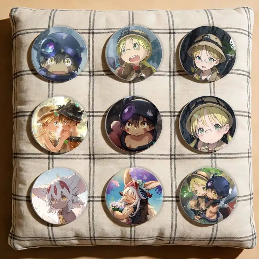

Made in Abyss Laser Badge Creative Pins Brooch for Bag Clothes Hat Decor Gifts Fans Collect