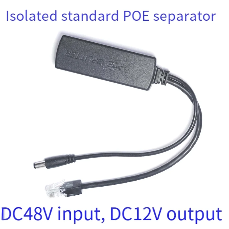 B03B-Gigabit Mini Poe Splitter 10/100/1000Mbps POE Splitter DC Output 12V Power Over Ethernet IEEE 802.3Af For IP Came