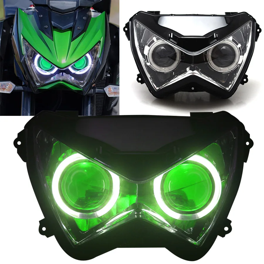 

Motorcycle Part Headlight Led Light Hi/Lo Beam Front Headlamp HID Projector Headlight Assembly For Kawasaki Z800 Z250 Z300 13-16