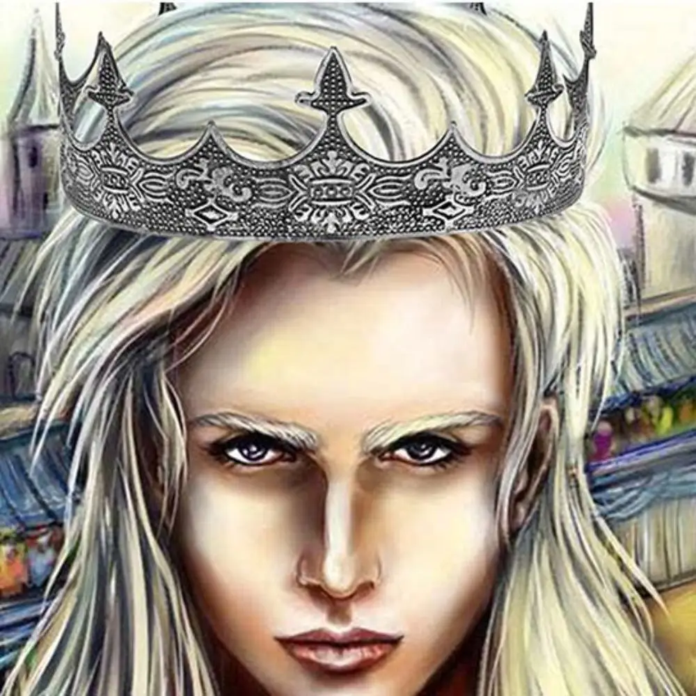 Elegante Bar Mizwa König Krone Haar Hoop Stirnband Prinz Kronen Western Cosplay Profis Runde Tiaras Mädchen Geschenk