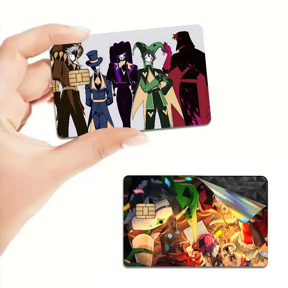 The Freak Circus Pierrot 2024 Anime Cartoon Skin Stickers Film Tape Case for Big Credit Debit Card