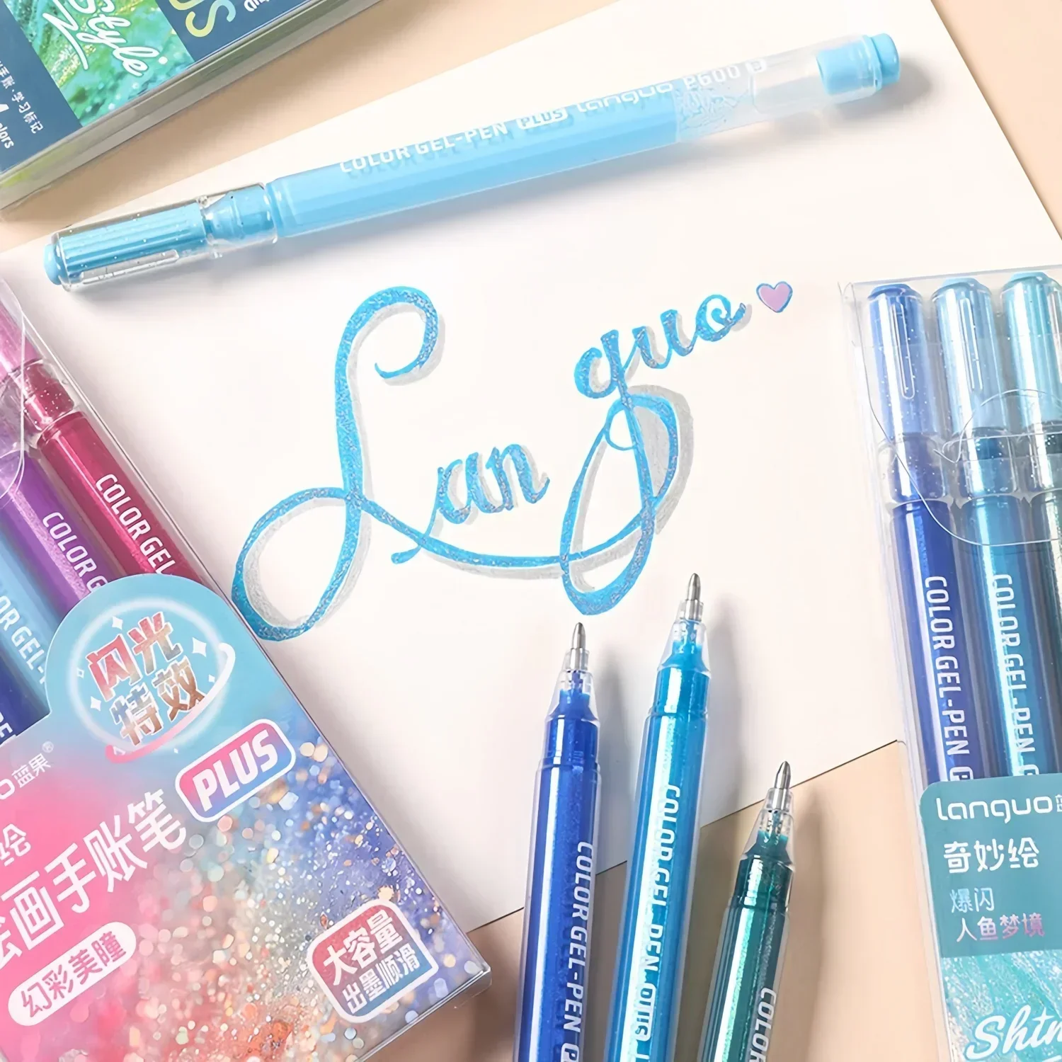 قلم جل Super Flasheffec، أقلام جل لامعة متنوعة الألوان الزاهية لكتب التلوين للبالغين، أقلام تلوين 1.0 مم