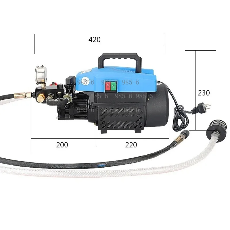 DC‑360A Electric Pressure Washer & Test Pump, Portable Triplex High Flow for Floor Heating Pipe Pressure Testing