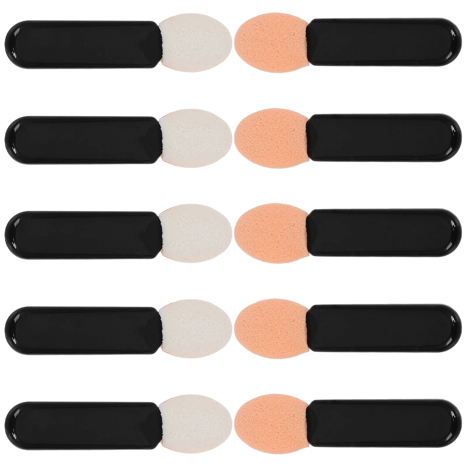 10 pcs Makeup Brush Set Mini Sponge Eyeshadow Applicator For Cream Shadow Lip Gloss Concealer Portable Blending Tool Travel Kit