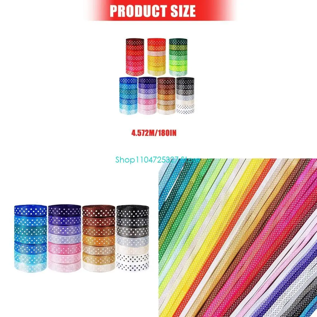 D8KF Assorted 49 Color Ribbon assortment For Creating Individualized Bows Craft Projects Deck