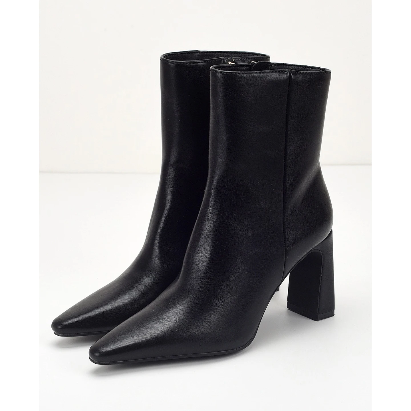 

Winter New Women's High Heel ort Boots Faionable Stitching Detail Synthetic Material Mid-Calf Boots Square Toe Chunky Heel