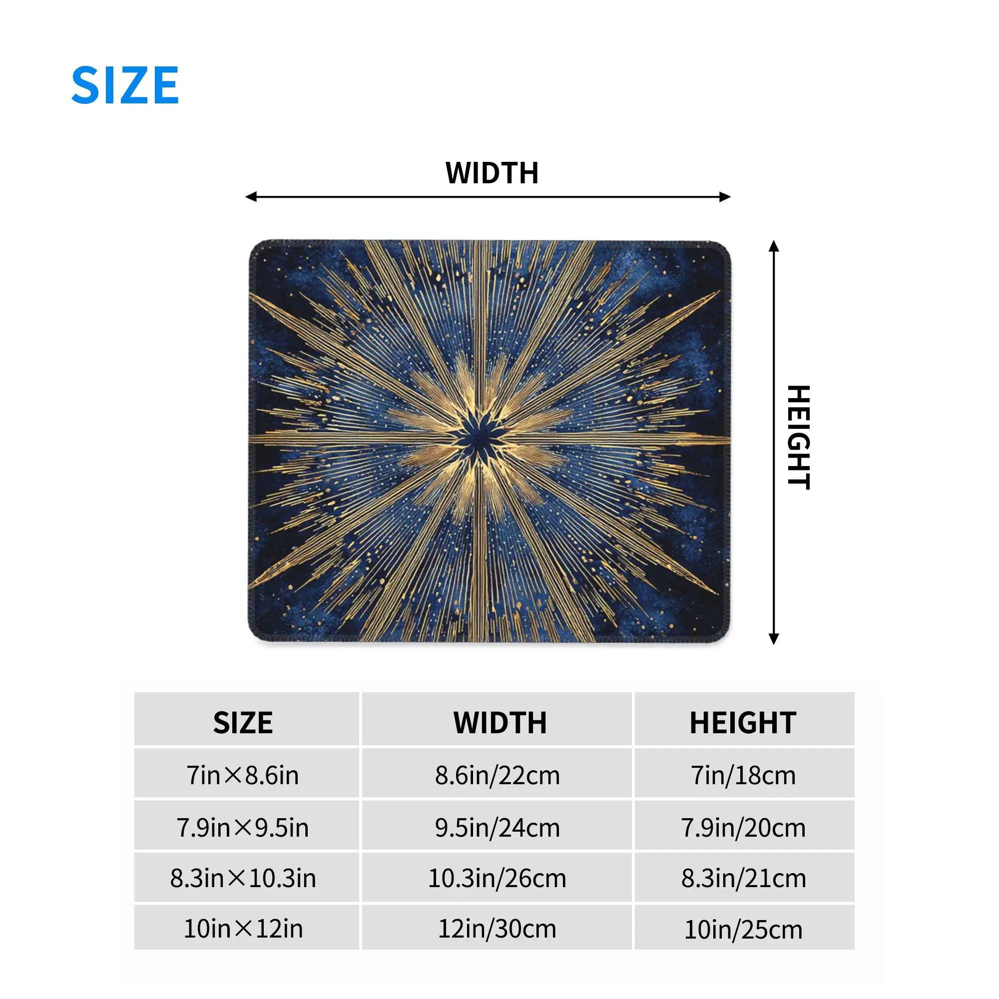 Starry Night Sky with Golden Star and Constellation Mouse Pad Computer Keyboard Mouse Mat Gamer PC Laptop Desk Mat Table Mats