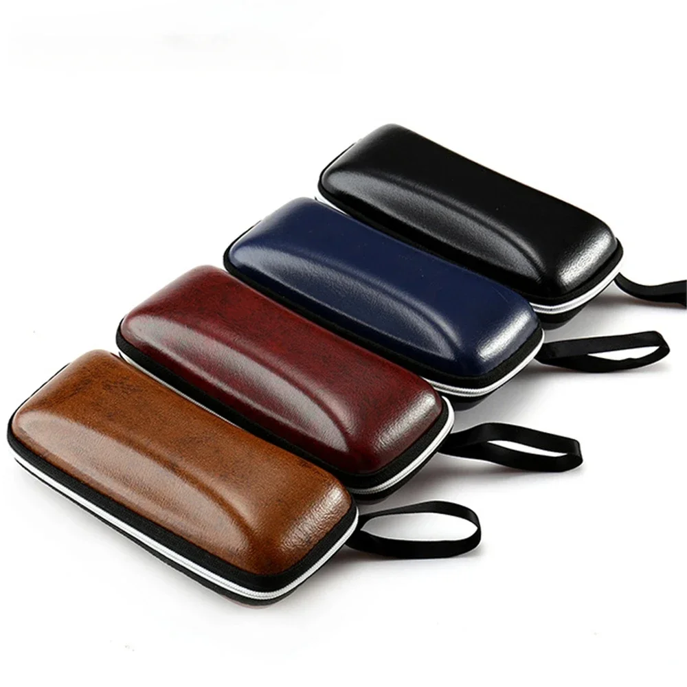

Men Black PU Leather Sunglasses Case Zipper Waterproof Sun Glasses Eyewear Storage Eyeglasses Genuine Spectacle Box