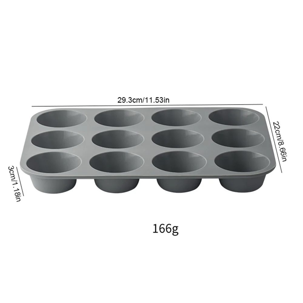 12 Holes Silicone Baking Mold for Baking 3D Bakeware Chocolate Round Sphere Mold Cupcake Pan Cake DIY Muffin Kitchen Tool