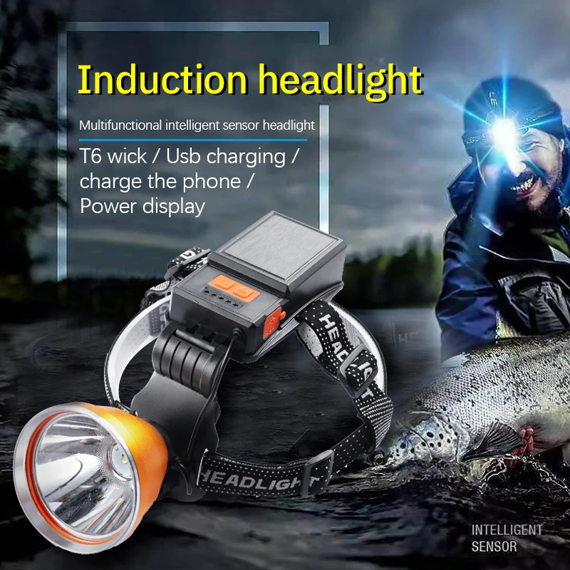 

JUJINGYANG Portable USB Charging LED 3 Grade Induction Headlamp