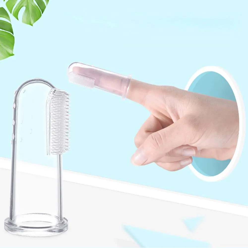 Baby Silicone Finger Cover Deciduous Teeth Brush Baby Deciduous Teeth Brush Training Toothbrush Baby Tongue Coating Cleaning