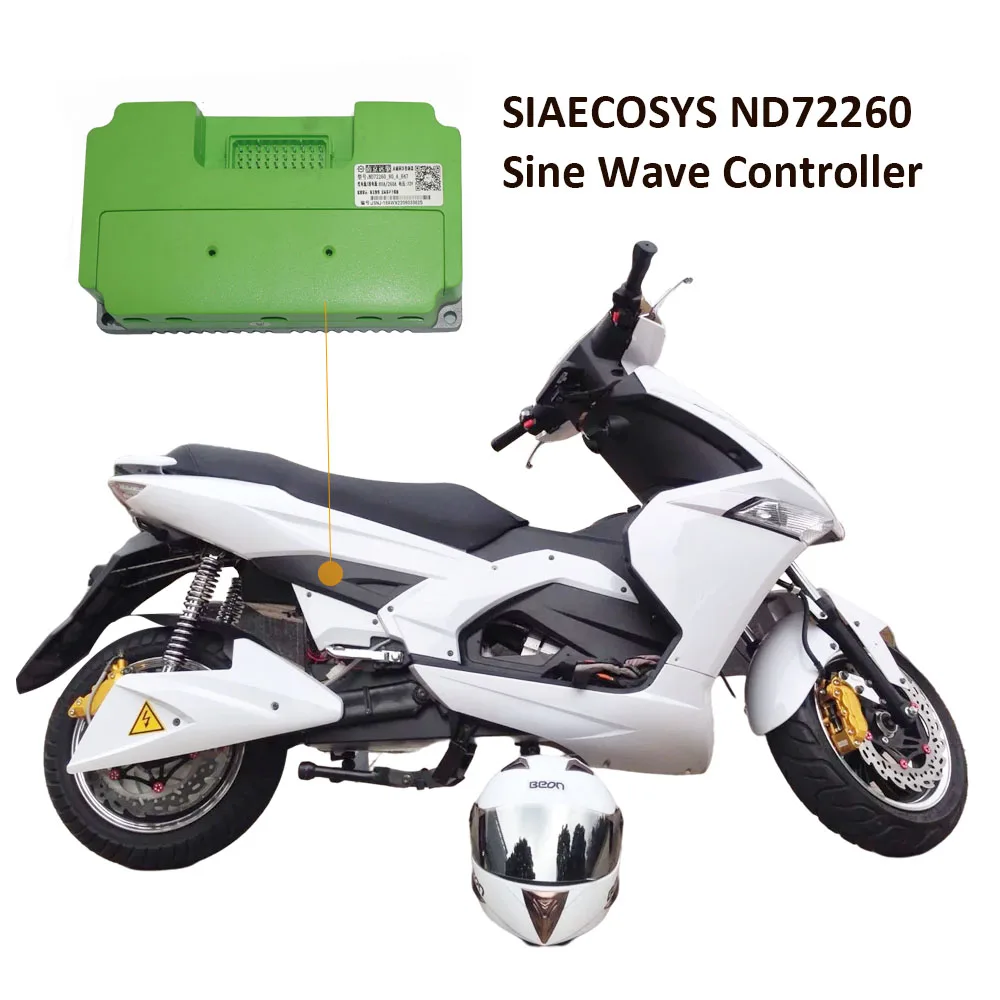 Siacosys/fardriver nd72260高出力電動モーターサイクルコントローラー260a blDCプログラマブルUSBケーブル付き1.5-3kw qmoor用