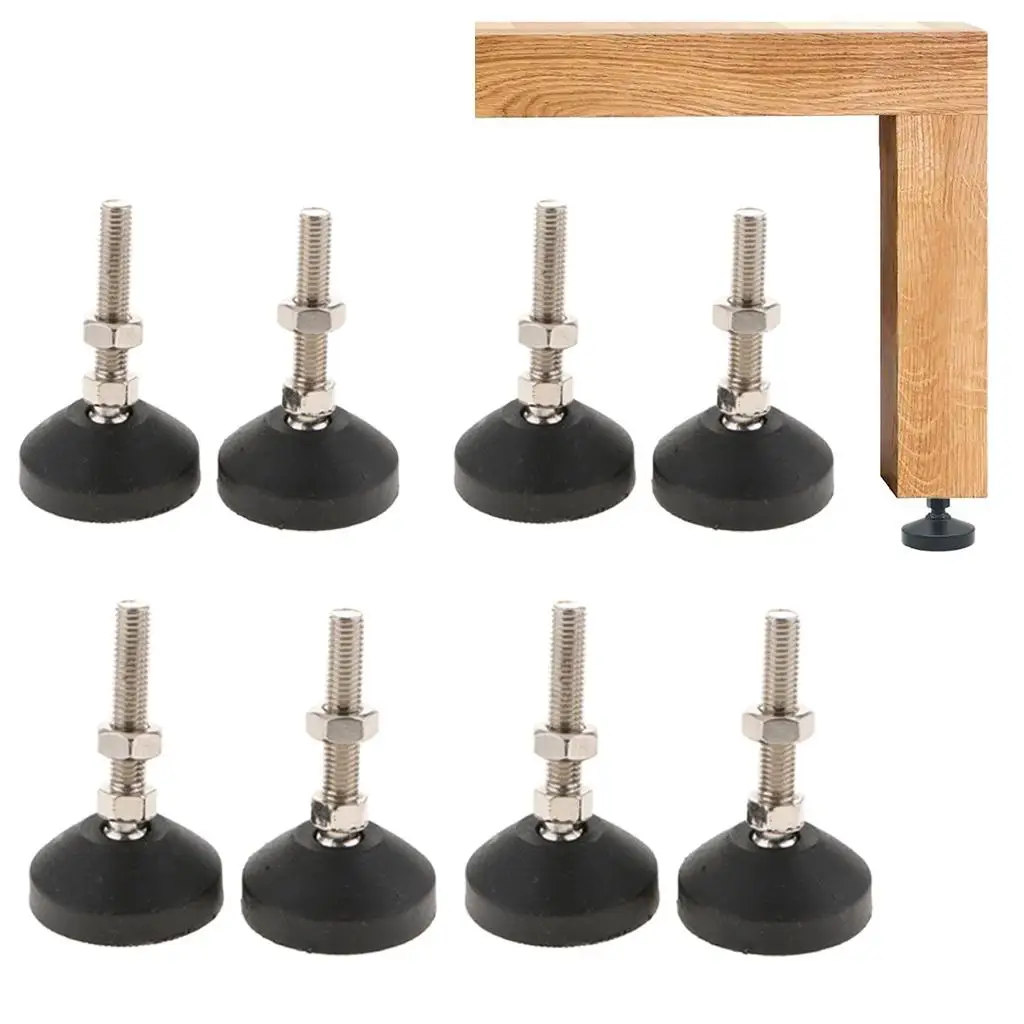 

8pcs Furniture Levelers Adjustable Table Levelling Feet Glides 50mm Dia Base