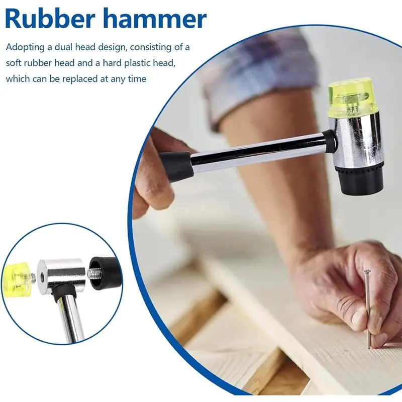【FLASH-SALE!】Glazing Tools 16-In-1 Steel Scraper Rubber Hammer Red For Window Roller, 6 PCS For Window Glazing Tool Kit For Wind