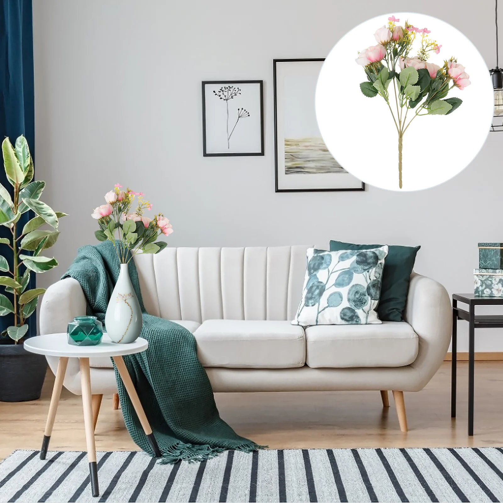 

2Pcs Fake Camellia Plants Realistic Looking Decorative Flowers for Living Room Bedroom Shelf Display Garden Event Valentine