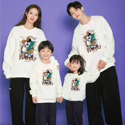 Spring And Autumn Mickey Cotton Printed Long Sleeve Hoodie Family Top Cartoon Cute Family Hoodie Family Wear
