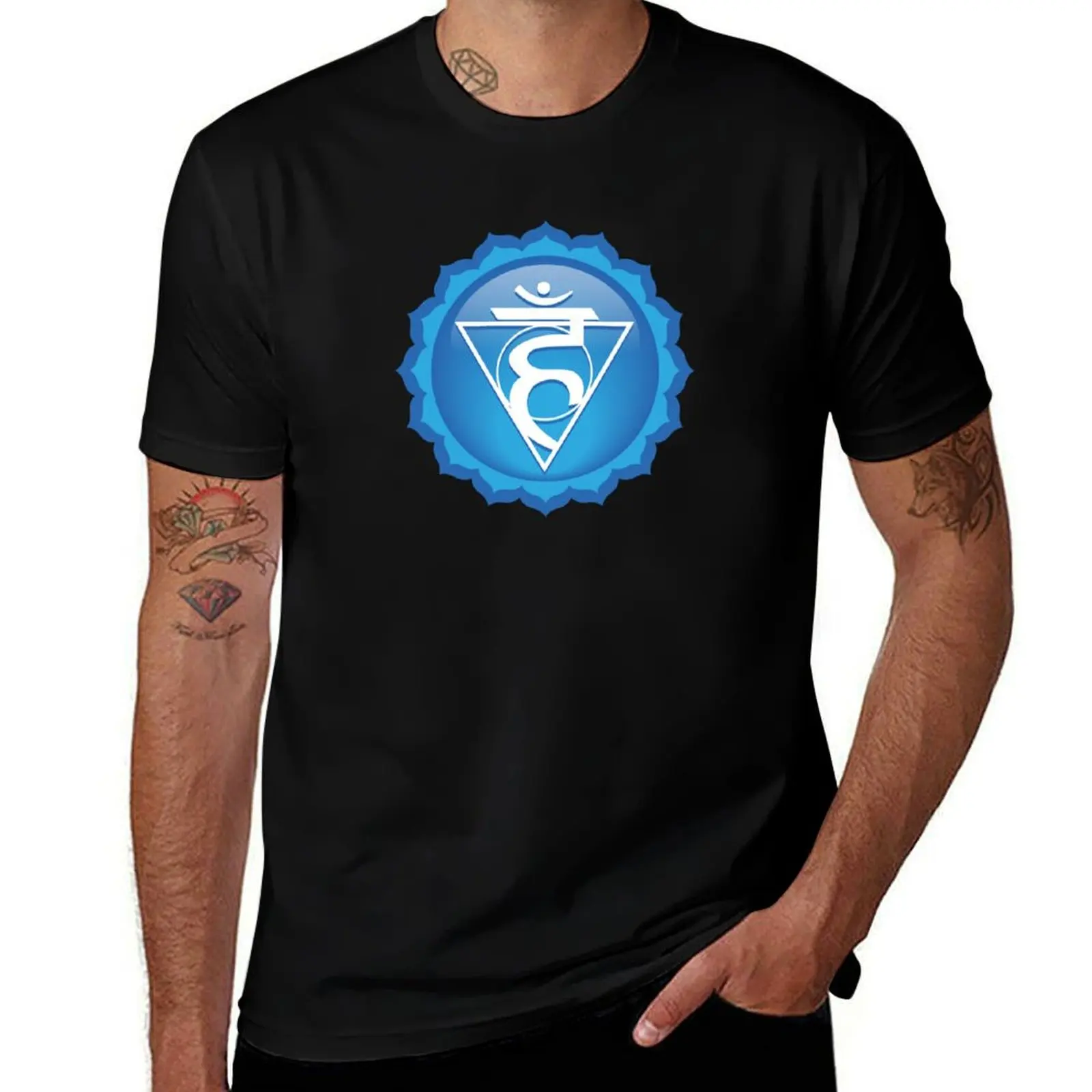 

Throat Chakra Symbol T-Shirt customizeds cotton graphic tees t shirt men 100℅ cotton