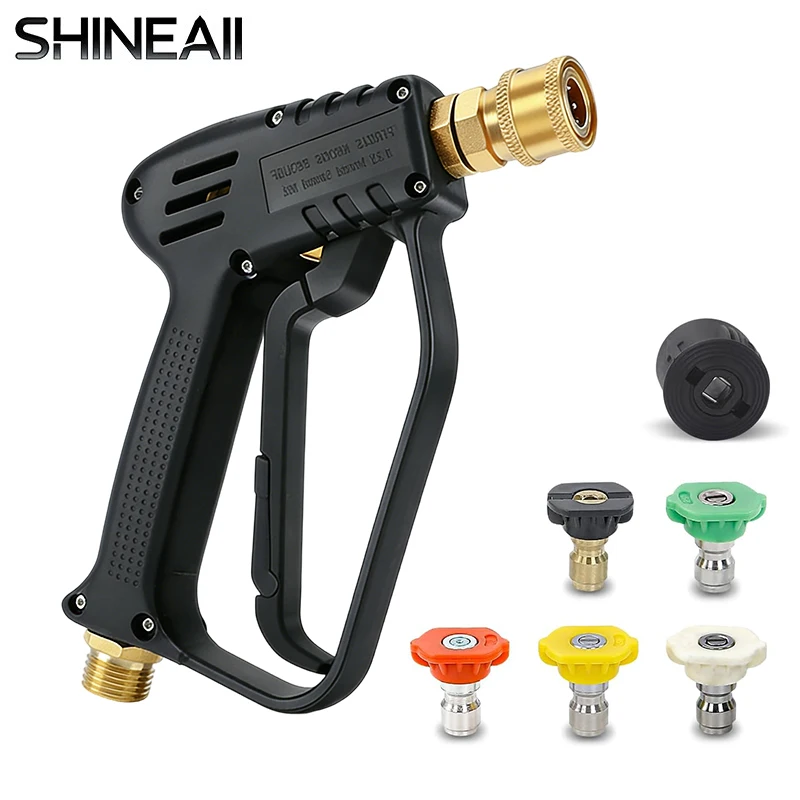 

Мойка высокого давления M22-14мм, 4000 фунтов на кв. дюйм, из чистой меди, с пятью цветными насадками-головками