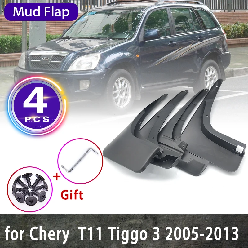 4x for Chery Tiggo T11 3 J11 EVO5 2005~2013 DR Motor DR5 Mudguards Splash Guards Fender Mud Flaps Car Parts Stying Accessories