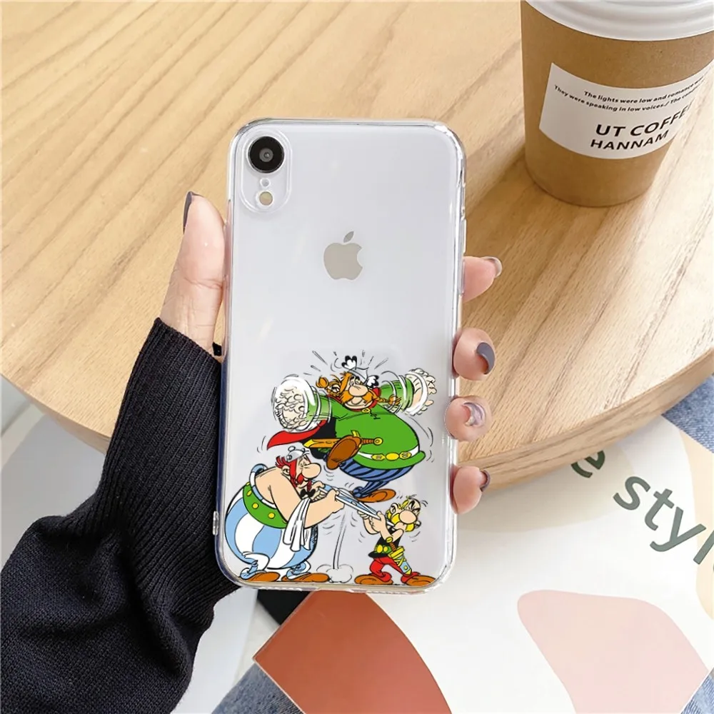 A-Asterix And Obelix Phone Case For Iphone 15 11 13 14 Pro Max 7 8 Plus X Xr Xs Max Se2020 12mini Transparent Cover