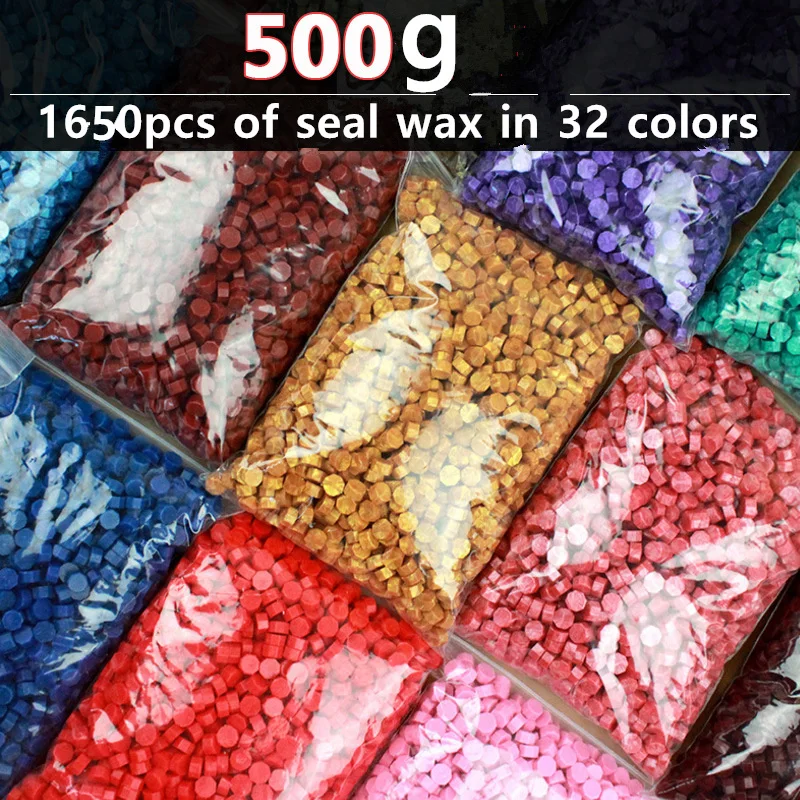 500g Vintage Sealing Wax Tablet Pill Beads Envelope Wax Seal Sticks for Envelope Wedding Wax Seal Ancient Sealing Waxs 1650pcs