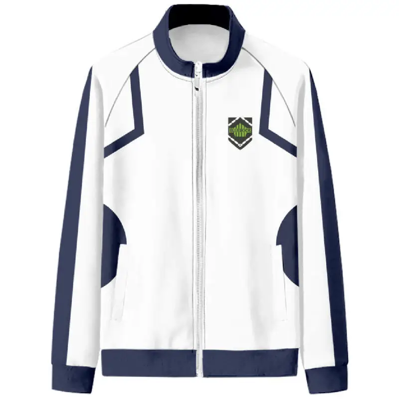 Anime Protagonist Reo Nagi Bachira Isagi Chigiri Role-playing Costume Men Women Blue Lock Campus Blue White Uniform Zip-up Coat