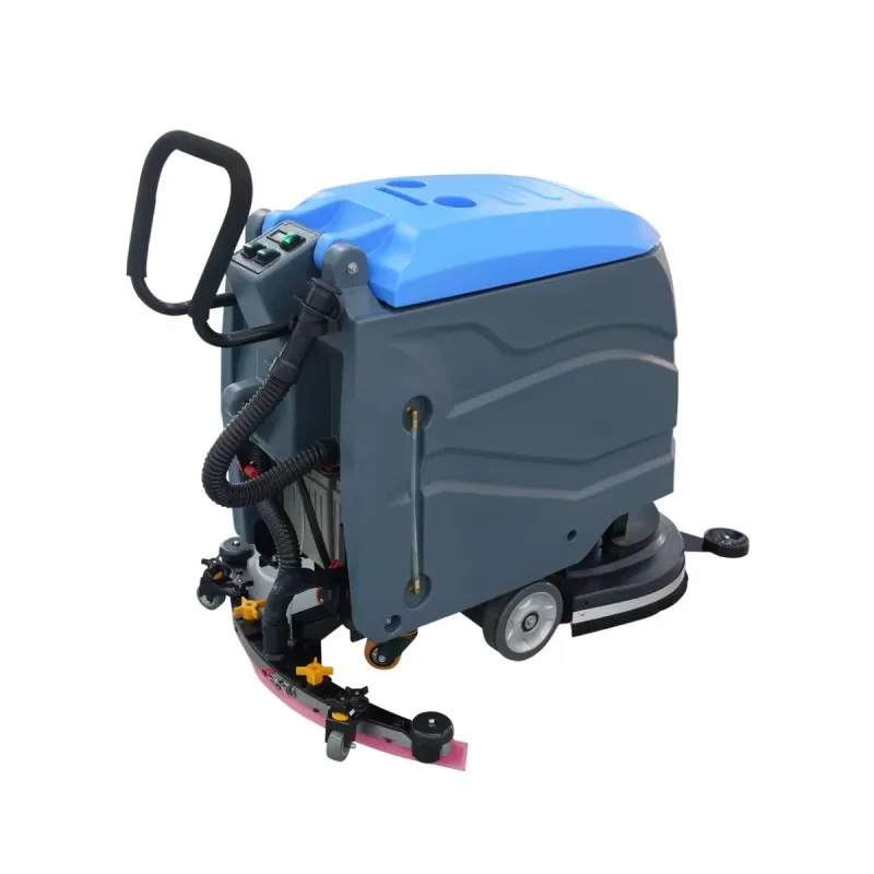 Customizable 600mm Walk-Behind Floor Washer Cleaner 50L Capacity Hand Push Electric Scrubber Machine for Side Brush Battery