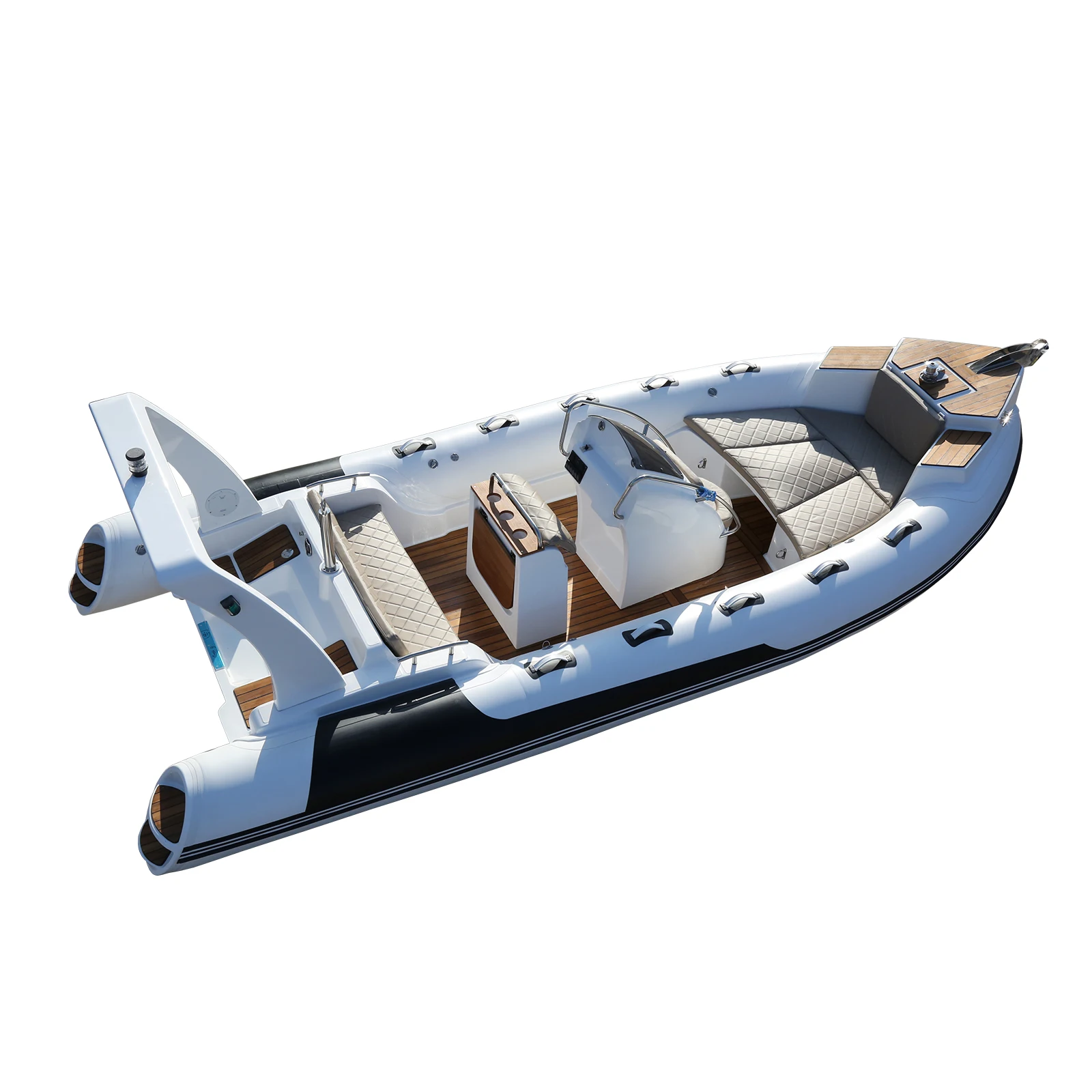 Picture 4: Orca 1.2mm Jet Sailing PVC Rib Boat Center Console Inflatable Bateau for Lake Fishing Outboard Engine Power Type