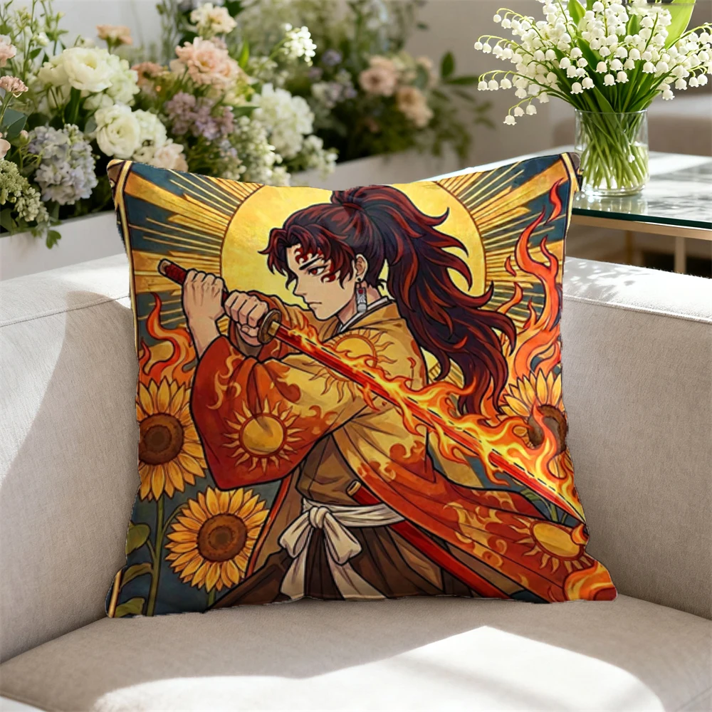 

Tsugikuni Yoriichi Decorative Pillows 1Psc Cushion Cover Cushions Covers Interior Decoration Personalized Gifts Home Decor Items