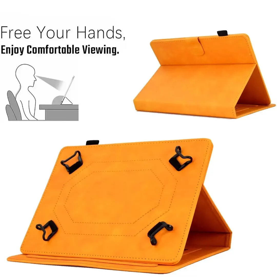 Adequado para tablet de 10 polegadas, capa protetora universal com suporte dobrável, capa protetora ajustável com faixa antiderrapante