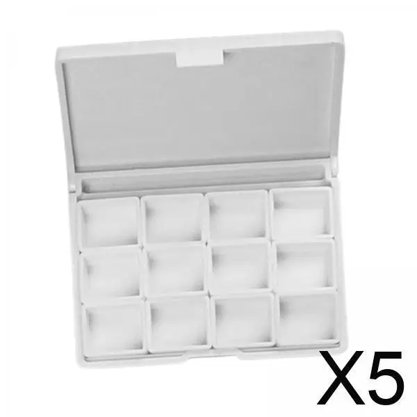 

Компактный пустой органайзер для красок: прочный пластиковый лоток для акварели и гуаши (полупановка)