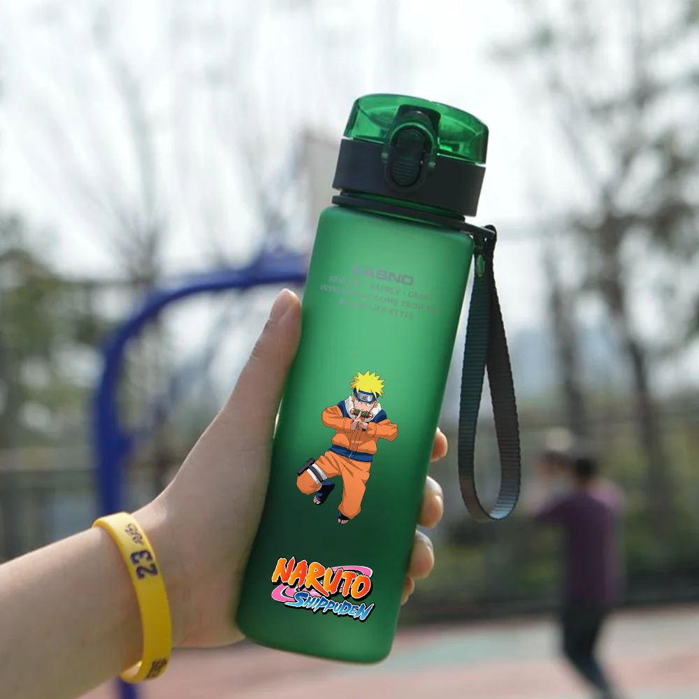 Anime NARUTO Flip-top Water Cup Outdoor Sport Summer Large-capacity Portable Drinking Bottle Kakash Uchiha Sasuke Uzumaki Naruto